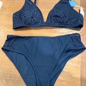 Navy Blue Women's Swimwear Set